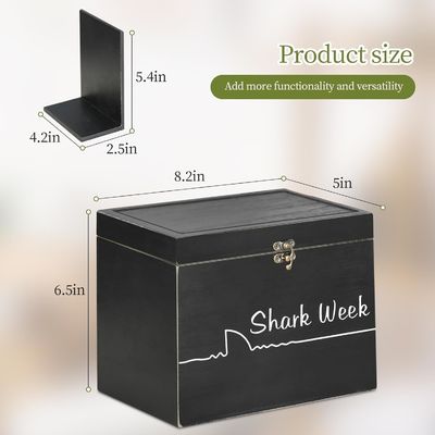 Shark Week Tampon opslagdoos met dienblad Hout gesneden vrouwelijke product organisator