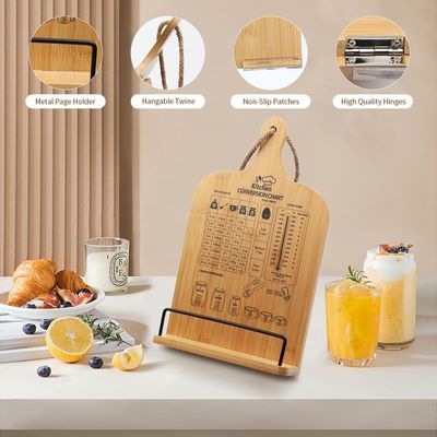 Eenvoudig kookboek staan met meetomrekening Grafiek Essentieel huishoudelijk artikel