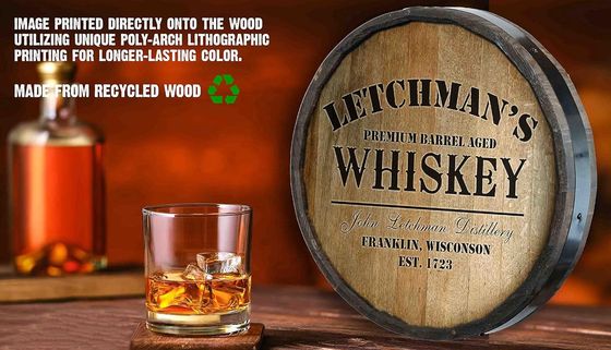 Vernis Print Handhaving Houten vaten Wand Decoratie Bar Sign voor wijn en bier