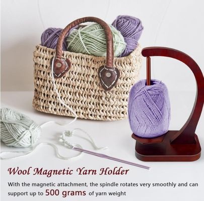 Magnetische metalen draaimechanisme Houten garenspinner voor brei- en haakwerk