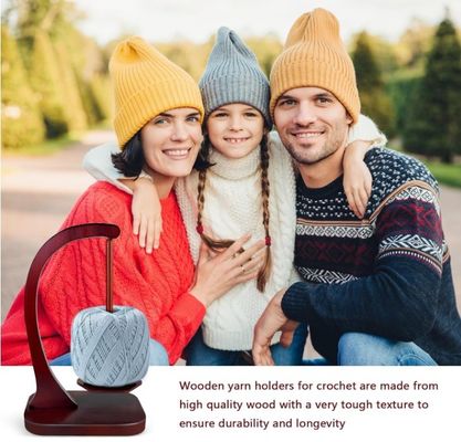 Magnetische metalen draaimechanisme Houten garenspinner voor brei- en haakwerk