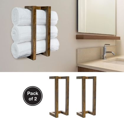 202405 Houten handdoekenrek op de muur, aangepast aan uw wensen