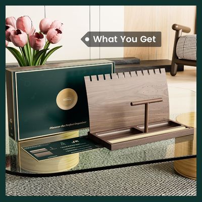 BAMBOO halsketting houder Houten sieraden display stand voor armband horloges Ringen oorbellen