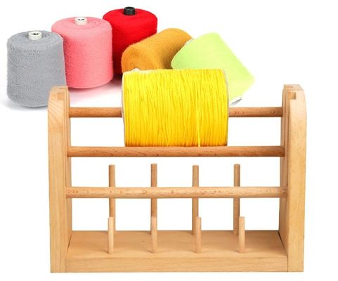 202406 Houten garenspoelhouder draad spoelopslagrek Spinnende balspinner Compact