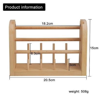 202406 Houten garenspoelhouder draad spoelopslagrek Spinnende balspinner Compact