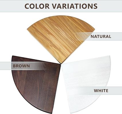 Houten hoekplank voor TV-accessoires en voor het opslaan van kleine plantenfoto's