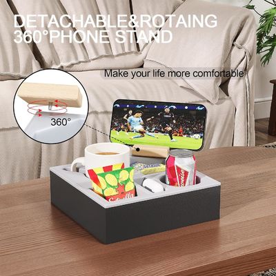 Waterdicht anti-vergiet houten bank bekertrek voor bed sofa organisator handgemaakt