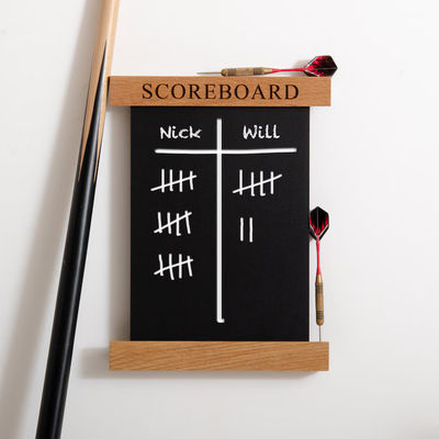 202406 Floating Framed Notice Board Scoreboard Card Board Houten scoreboard met chalkboard