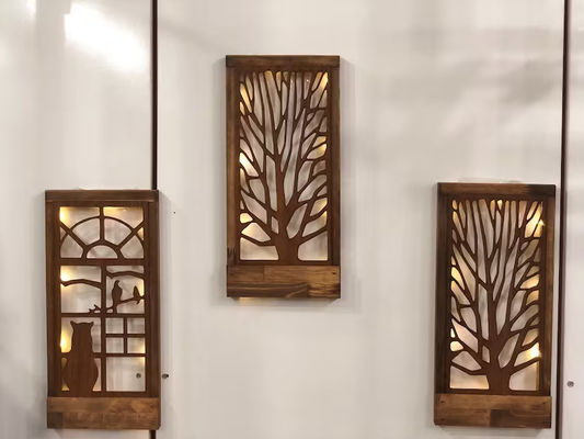 Handgemaakte houten LED-muurversiering voor slaapkamer Vierkante over het bed thema liefde