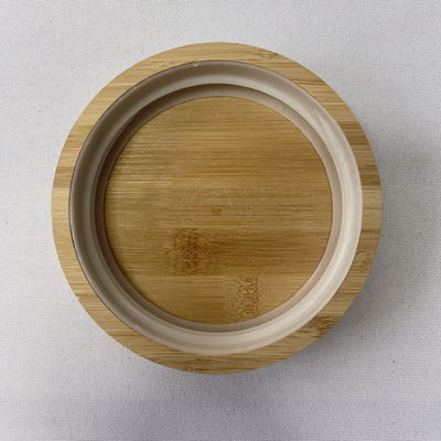 Houten deksel 10,9x2,4 cm voor voedsel glas blik in uw keuze van gewone of aangepaste kleur