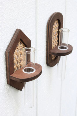 Wandhangende Boho Hydro Planter Wandplanter met zijde-schermprinten/Burned