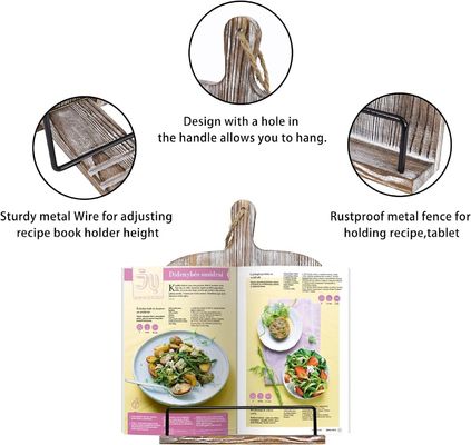 Houten leesplank Schrijftafel Kalenderplank met massief houten frame en gratis monstername