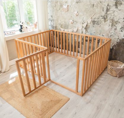 OEM Eco-vriendelijk houten bed met extra bescherming Kinderbed Kleuterspeelbed Massief houten bed