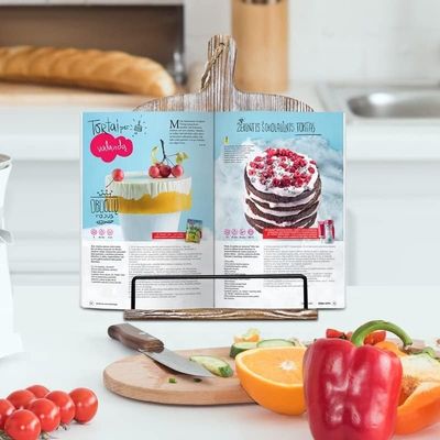 Houten leesplank Schrijftafel Kalenderplank met massief houten frame en gratis monstername