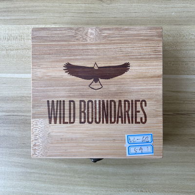 12.8x12.8x4.5cm Promotie Custom Engrave Logo Bamboe Geschenkdoos voor Andere Geschenk Handwerk