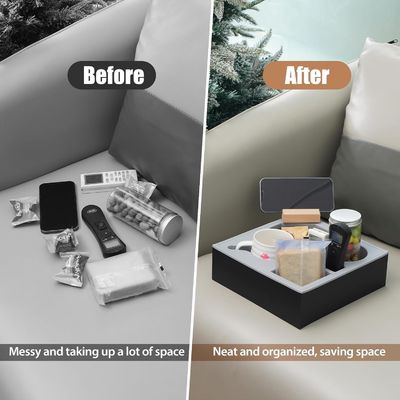 Silikone houten bank Caddy organisator voor waterdichte bank Auto Aanvaarding van op maat gemaakte bestelling