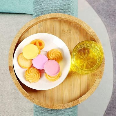 Custom Natural Bamboo Sofa Side Table Opvouwbare Armrest Clip-On Couch Tray voor OEM ODM