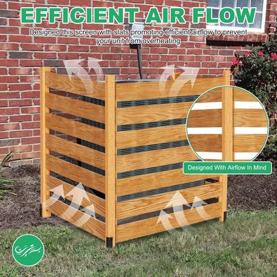 Metalen steken 3-paneel privacy schermen hek panelen voor airconditioning aangepast logo