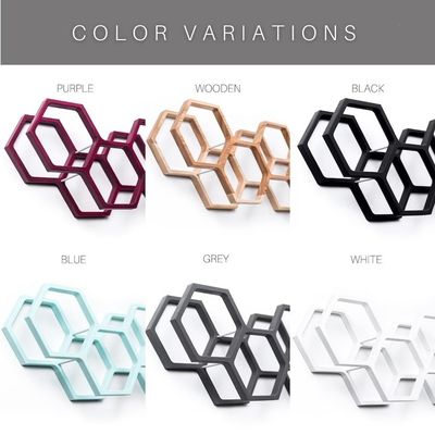 Houten wc-rollenrek met wandmontage weefselopslagplank in honingraatontwerp