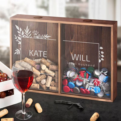 Op maat gemaakt houten doos voor verjaardag en trouwgeschenk Matt Laminatie Printing Handling