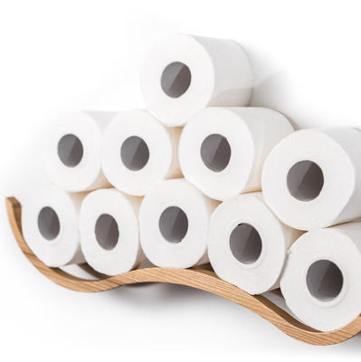 Gepersonaliseerd logo Acceptabele houten kast toiletpapier houder plank voor badkamer