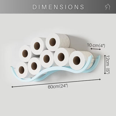 Gepersonaliseerd logo Acceptabele houten kast toiletpapier houder plank voor badkamer