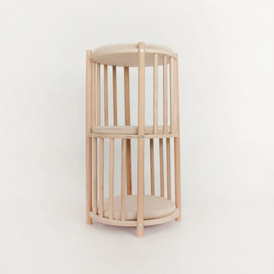 Functie Ruimte besparen Massivhouten poesje nest 2 Tier Kattenmeubelen Boom Kattenhuis Grot Bed