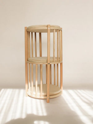 Functie Ruimte besparen Massivhouten poesje nest 2 Tier Kattenmeubelen Boom Kattenhuis Grot Bed