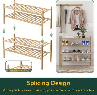 Drie-lagen multifunctionele bamboe schoenrek De ultieme kast opslag oplossing