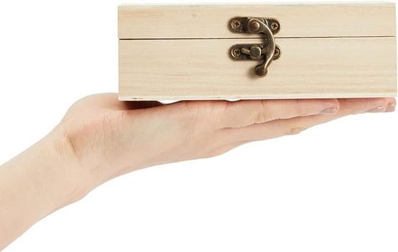 6 Pack voorklepjes geslingerde deksels onvoltooide houten ambachtelijke dozen voor andere cadeau ambachten