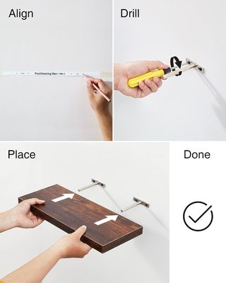 Design Custom 3 sets Drijvende plank Set Ruimtebesparende woningversiering voor woonkamer display