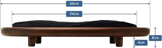 Gewoon houten doos rechthoekig huisdierbed met anti-glij-ontwerp en makkelijke verzorgingsstructuur