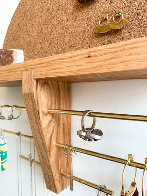 Mini Houten Doos Wand Mount Juwelenhouder en Organisator voor Onvoltooide Birch Hout Kleur