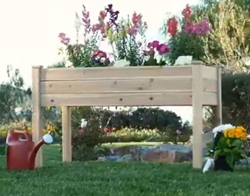 48x24x30in Houten planters voor de achtertuin Glanzend gelamineerd hout Houttype