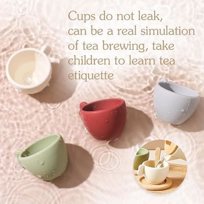 Op maat gemaakte ontwerpen Houten thee set voor kinderen bekertjes en serveerbakken