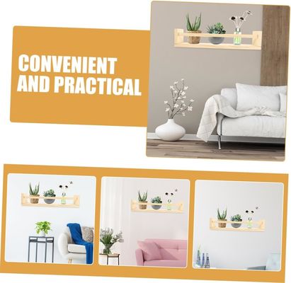 Houten Decoratieve Hangende Plank Set van 2 voor Boeken Bloempot en Kinderkamer Organisator Gift