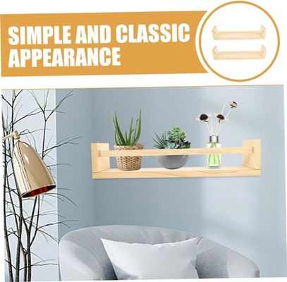 Houten Decoratieve Hangende Plank Set van 2 voor Boeken Bloempot en Kinderkamer Organisator Gift