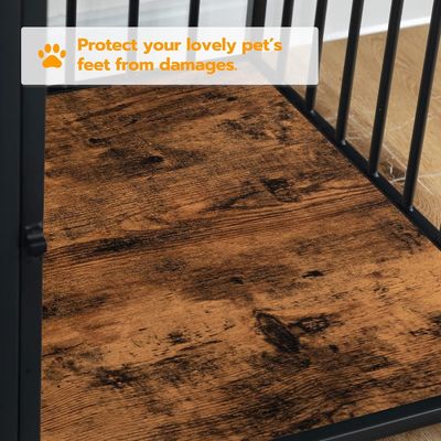 Indoor Pet Crate Eindtafel Decoratieve hondenhok met lade en aangepaste vorm in het wit