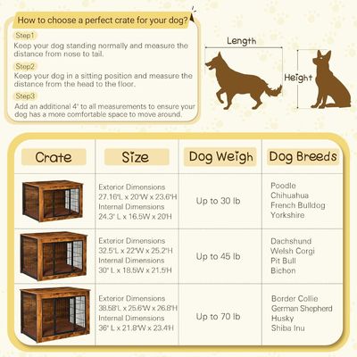 Wandgebouwde kattenboog houten hondenkist meubels met dubbele deuren en dik kussen