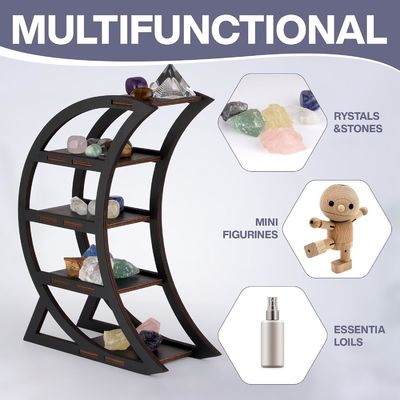 Appartement Houten kristallen schaphouder Maan Decoratieve planken voor woonkamer