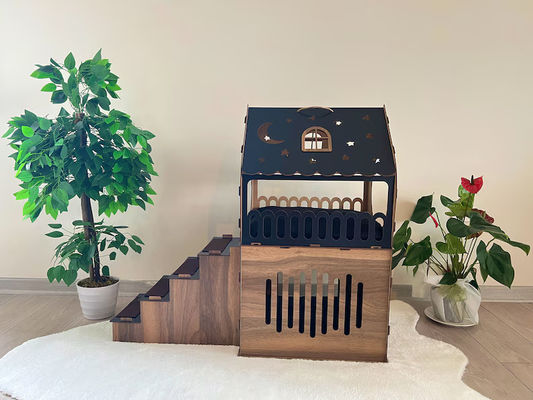 Moderne kattenmeubelen op maat Houten konijnenhuis voor katten en kleine dieren