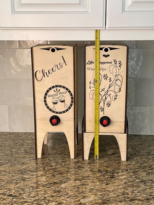 Houten wijndoos display stand voor meerdere maten van dozen handgemaakte wijndoos houder