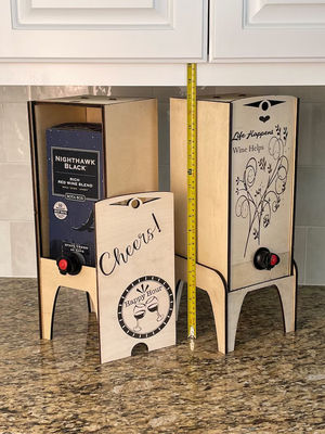 Houten wijndoos display stand voor meerdere maten van dozen handgemaakte wijndoos houder