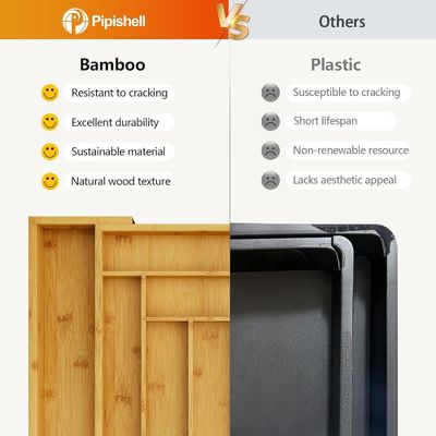 Maximaliseer de ruimte in je laden met de Bamboe-snoepbak-ladenorganisator