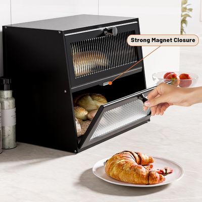 Handgemaakte grote houten boerderij brooddoos met raam van timber hout voor het voordeel