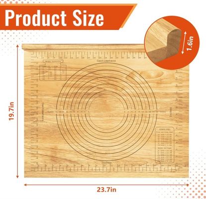 Gebakhout 24x20 Kneedplaat met afmetingen Gemeenschappelijk formaat of op maat