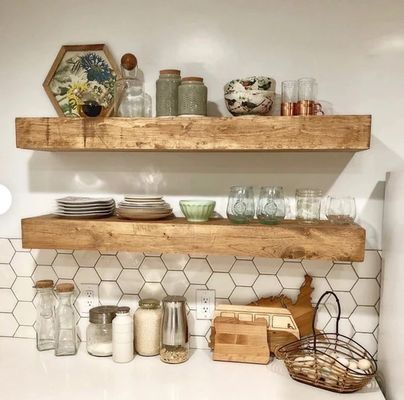 Rustieke stijl houten drijvende planken 3 inch dik 10 inch diep aanpasbaar OEM ODM