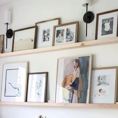 Houten huisversiering Rustieke stijl Solid Hardwood Floating Shelf met aanpassingsmogelijkheid