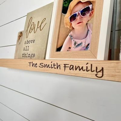 Houten huisversiering Rustieke stijl Solid Hardwood Floating Shelf met aanpassingsmogelijkheid