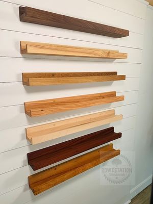Houten huisversiering Rustieke stijl Solid Hardwood Floating Shelf met aanpassingsmogelijkheid